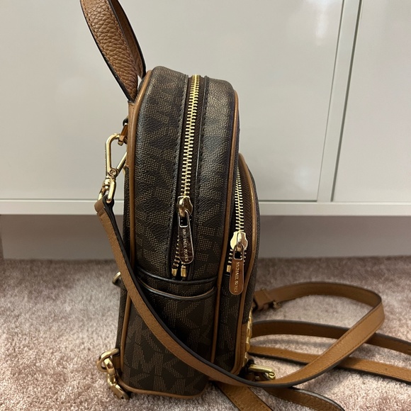 Michael Kors Mini Bag for Women | Brown and Gold | MK Logo Patterns | Cute Bag - Picture 3 of 6